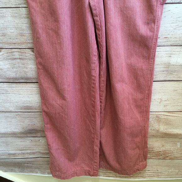 VINTAGE GAP ENGINEER OVERALLS IN RED AND WHITE STRIPES - Picture 5 of 8